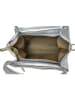 ORE10 Leder-Henkeltasche in Silber - (B)34 x (H)21 x (T)13 cm