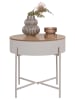 House Nordic Bijzettafel "Sisco" lichtbruin/beige - (H)40 x Ø 40 cm