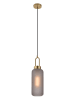 House Nordic Hanglamp "Luton" lichtgrijs/goudkleurig - (H)46 x Ø 13 cm