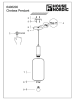 House Nordic Hanglamp "Chelsea" wit/goudkleurig - (H)41 x Ø 13 cm