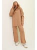 Trend Alacati 2-delige outfit "Trend Alaçat Stili" lichtbruin