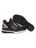 Michael Kors Keilsneakers in Schwarz/ Gold