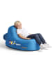 SOFTYBAG Kinderopblaasfauteuil "Chair Kids Smurf" blauw - (B)85 x (H)70 x (T)88 cm