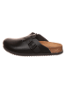 Birkenstock Leren clogs "Boston" zwart - wijdte S
