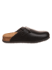 Birkenstock Leren clogs "Boston" zwart - wijdte S
