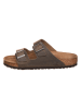 Birkenstock Leder-Pantoletten "Arizona" in Khaki - Weite N