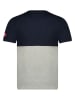 Geographical Norway Shirt "Juillon" in Dunkelblau/ Grau