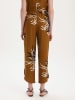 BGN Broek lichtbruin/zwart/wit