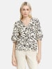 TAIFUN Bluse in Creme/ Schwarz