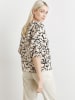 TAIFUN Bluse in Creme/ Schwarz