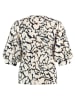 TAIFUN Bluse in Creme/ Schwarz
