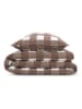 Zo!Home Beddengoedset "Quattro di Lino" wit/taupe