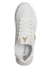 Patrizia Pepe Leren sneakers wit/goud/goudkleurig