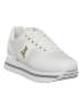 Patrizia Pepe Leder-Sneakers in Weiß/ Silber