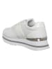 Patrizia Pepe Leder-Sneakers in Weiß/ Silber