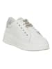 Patrizia Pepe Leren sneakers wit/zilverkleurig
