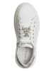 Patrizia Pepe Leren sneakers wit/zilverkleurig