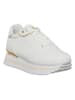 Patrizia Pepe Leren sneakers wit/goudkleurig