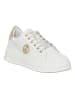 Patrizia Pepe Leder-Sneakers in Weiß/ Gold