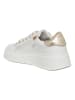 Patrizia Pepe Leder-Sneakers in Weiß/ Gold