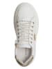 Patrizia Pepe Leder-Sneakers in Weiß/ Gold