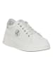 Patrizia Pepe Leren sneakers wit/zilverkleurig