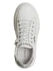 Patrizia Pepe Leren sneakers wit/zilverkleurig
