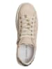 Patrizia Pepe Leder-Sneakers in Beige/ Gold