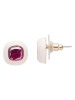 U.S. Polo Assn. Vergold. Ohrstecker mit Kristallen