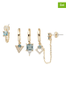 U.S. Polo Assn. 5er Set: Creolen mit Kristallen