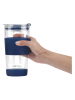 Vialli Design Isoleerglas met rietje donkerblauw - 600 ml