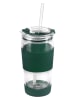 Vialli Design Thermoglas mit Trinkhalm in Grün - 600 ml
