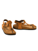 Moosefield Leren teensandalen lichtbruin