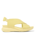 Camper Leren sleehaksandalen geel