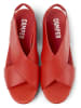 Camper Leren sleehaksandalen rood