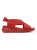 Camper Leren sleehaksandalen rood