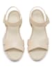 Camper Leren sleehaksandalen beige