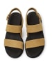 Camper Leder-Sandalen in Hellbraun/ Schwarz
