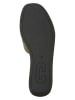Camper Leren sleehakslippers kaki