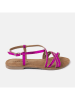 Lazamani Leder-Sandalen in Pink