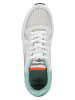 KangaROOS Originals Leder-Sneakers "Coil R1 Og Pop" in Grau/ Türkis