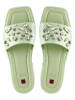 Högl Leren slippers "Teresa" groen