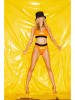 ESOTIQ Bikini-Hose "Guilty" in Orange/ Schwarz