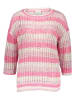 comma Pullover in Pink/ Creme