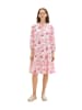 Tom Tailor Kleid in Pink/ Creme