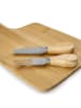 Homla 3tlg. Käse-Servier-Set "Bambou" in Natur - (L)26 x (B)19 cm