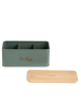 Homla Pojemnik "Escille" w kolorze ciemnozielono-beżowym - 20 x 8 x 8 cm