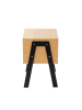 Homla Nachttisch "Slumber" in Natur/ Schwarz - (B)42 x (H)42 x (T)29 cm