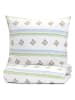 Homla Beddengoedset "Lirell" wit/rood/groen