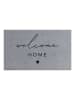 Eulenschnitt Fußmatte "Welcome home" in Grau - (L)75 x (B)45 cm